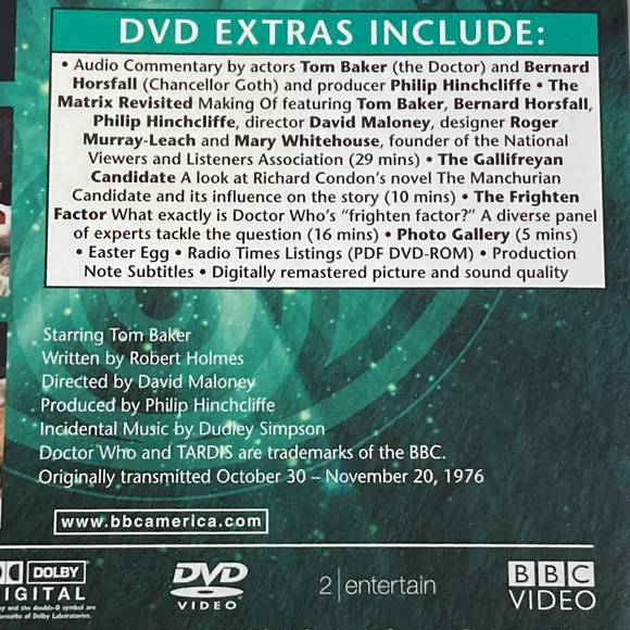 The Masque of Mandragora, The Hand of Fear, The Deadly Assassin Doctor Who DVD - Picture 13 of 15